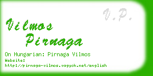 vilmos pirnaga business card